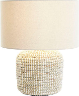 Bureaulamp DKD Home Decor Wit Bruin 50 W 220 V 38 x 38 x 42 cm