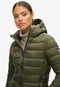 Superdry Classic Fuji Puffer Jas Dames - Slimfit - Capuchon - Maat S