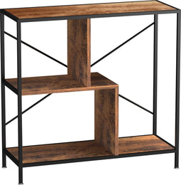 Boekenkast wandkast Stoer - sidetable - industrieel - metaal hout - 80 cm hoog