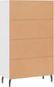vidaXL - Hoge - kast - 69,5x31x115 - cm - bewerkt - hout - wit