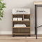 vidaXL - Printerstandaard - met - Wielen - Artisan - Eiken - 41x32x48 - cm