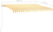 vidaXL - Luifel - handmatig - uittrekbaar - met - LED - 450x350 - cm - geel - en - wit