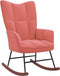 vidaXL - Schommelstoel - fluweel - roze
