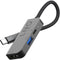 Linq LQ48000 - 3in1 USB C/HDMI Hub - 4K/60Hz HDMI en 100W Power Delivery - Grijs