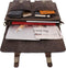 Leren Aktetas - Vintage Buffelleer - Heren & Dames - Laptoptas tot 15 inch - Donkerbruin