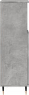 vidaXL - Badkamerkast - 30x30x100 - cm - bewerkt - hout - betongrijs