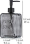 WENKO Zeepdispenser Pure Soap Glas grijs 550ml - Zeeppompje