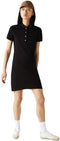 Lacoste Dames Jurk - Slimfit Polojurk - Katoen met stretch - Zwart - Maat 38