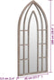 vidaXL - Tuinspiegel - 100x45 - cm - ijzer - zandkleurig