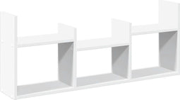 vidaXL - Wandkast - 100x18x40 - cm - bewerkt - hout - wit