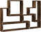 vidaXL - Wandschap - 96x12x64 - cm - bewerkt - hout - gerookt - eikenkleurig