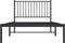 vidaXL - Bedframe - met - hoofdbord - metaal - zwart - 100x200 - cm
