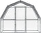vidaXL - Hondenkennel - met - dak - en - deur - gegalvaniseerd - staal - zilverkleurig