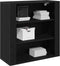 vidaXL - Wandkast - Zwart - Eiken - 80x33x80 - cm - Engineered - Wood