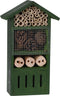 Vlinderhuis/bijenhuis/wespenhotel voor insecten - 33 cm - groen - Vlinderhuis/lieveheersbeestjehuis