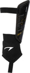 Avento Scheenbeschermers Double Tack - Met Enkelsok - Maat L - Zwart/Goud (1 paar)