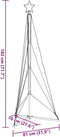 vidaXL - LED-kerstboom - 363 - LEDs - koud - wit - 182 - cm