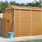 vidaXL - Tuinschuur - 191x470x198 - cm - gegalvaniseerd - staal - lichtbruin