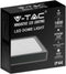 V-Tac VT-8618 LED Plafondlamp - 18W - Zwart - 4000K - Vierkant - Geschikt voor badkamer
