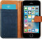 iMoshion Hoesje Geschikt voor iPhone SE (2016) / 5 / 5s Hoesje Met Pasjeshouder - iMoshion Luxe Canvas Bookcase - Donkerblauw