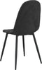 vidaXL - Eetkamerstoelen - 2 - st - fluweel - zwart