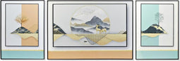 Set van 3 Schilderijen DKD Home Decor Berg Modern (200 x 3 x 70 cm)