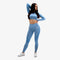 Forza Naadloze Crop Top - Korte Top - Ademend - Ocean Blue