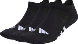 adidas Performance Performance Gevoerde Korte Sokken 3 Paar - Unisex - Zwart- 46-48