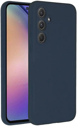Accezz Samsung Galaxy A55 - Liquid Silicone Backcover - Schokabsorberend - Donkerblauw