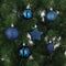 House of Seasons Plastic Kerstballen Set met Piek - 40 Stuks - Ø8 cm - Donkerblauw