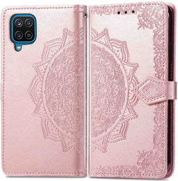 iMoshion Hoesje Geschikt voor Samsung Galaxy M22 / A22 (4G) Hoesje Met Pasjeshouder - iMoshion Mandala Bookcase - Rosé Goud