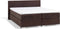 PRESIDENT - Boxspringbed - Bruin - 180 x 200 cm - Kunstleer