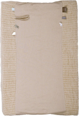 Baby Aankleedkussenhoes 45 x 70cm - Aankleedhoes 100% biologisch katoen - Desert Sand - Bruin - Snoozebaby