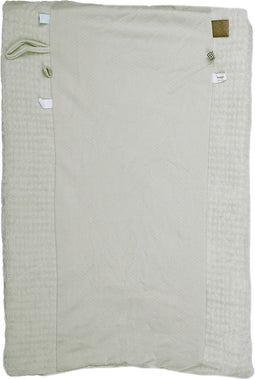 Baby Aankleedkussenhoes 45 x 70cm - Aankleedhoes 100% biologisch katoen - Mystic Mint - Groen - Snoozebaby