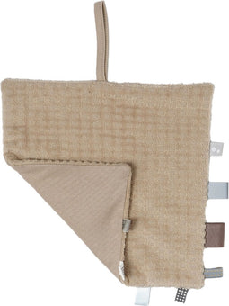 Baby Knuffeldoekje - Speendoekje 100% biologisch katoen - Comfortdoekje Desert Sand - Bruin - Snoozebaby