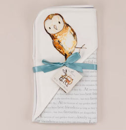 Baby Omslagdoek Uil - Katoen - 70x70 - Catherine Rayner