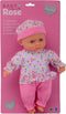Baby Rose Babypop met Geluiden, 30cm.