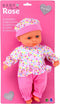 Baby Rose Babypop met Geluiden, 30cm.