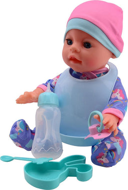 Baby Rose Drink en -Plasbabypop, 30cm