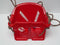 Baby schommelzitje in kunststof 32x32x26 cm pp-touw rood