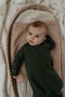 Baby Slaapzak Zomer 9-24 mnd - Zomerslaapzak 100% biologisch katoen - 95cm - TOG 0.5 Dark Green - Groen - Snoozebaby