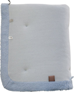Baby Speelkleed 75 x 95 - Boxkleed 100% biologisch katoen - Speelmat Fresh Blue - Blauw - Snoozebaby