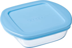 Baby Voedselcontainer, Vierkant, 0.35 L, Glas, Licht Blauw - Pyrex | My First Pyrex
