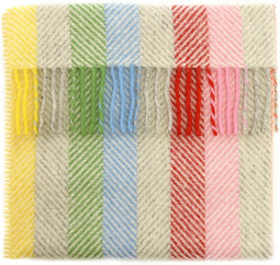 Babydekentje Gestreept Regenboog - 68x73 - Nieuw Wol - Tweedmill UK