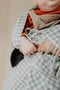 Babydekentje Gingham Grijs - 75x110 - Lamswol - TBCo Scotland