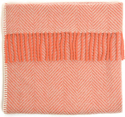 Babydekentje Visgraat Roze (Flamingo) - 68x73 - Nieuw Wol - Tweedmill UK
