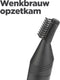 BaByliss Nose, Ear & Eyebrow Precisietrimmer E652E - Verwijderbare- en afspoelbare koppen - Wenkbrauw opzetkam