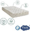 Babymatras van biologisch katoen - 60x120x10 cm - 100% katoen - Afneembare hoes - Geen chemische behandeling