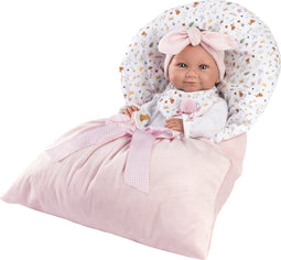 Babypop Llorens full body Meisje met slaapzak 40 cm