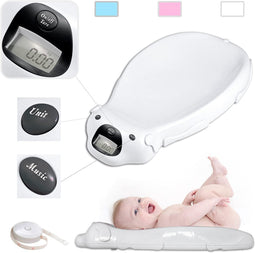 Babyweegschaal, elektrische babyweegschaal - Afmetingen: 65,4 x 33,2 x 11,6 cm - Maximale belasting: